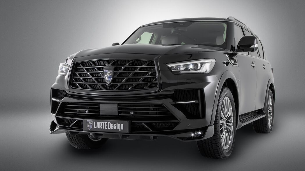 3840x2160  infiniti qx80 infiniti 黑色 大灯 侧视图 4k壁纸 uhd 16:9