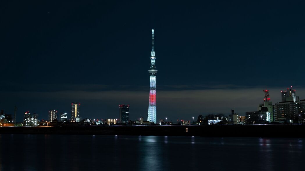 3840x2160 塔 夜城 全景 城市灯光 东京 日本 4k壁纸 uhd 16:9