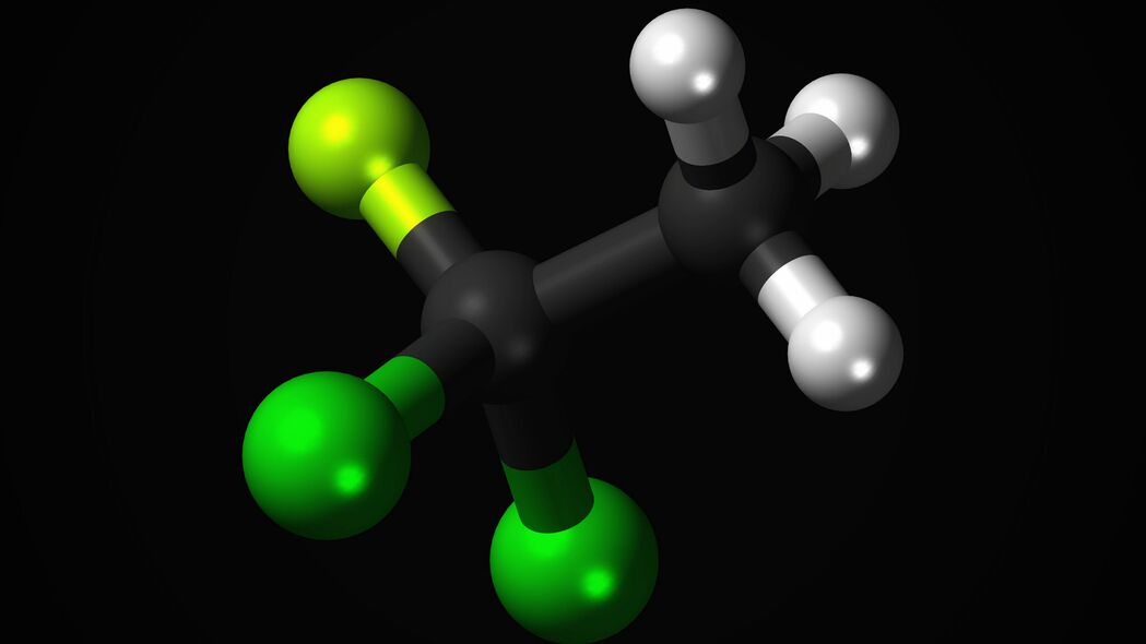 3840x2160 氯氟碳化合物 二色 分子 结构 原子 元素 4k壁纸 uhd 16:9