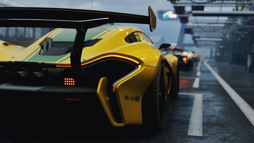 3840x2160  mclaren p1 gtr mclaren p1 mclarren 跑车 后视壁纸 背景