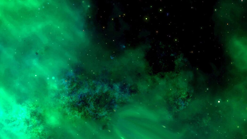 3840x2160 空间 宇宙 恒星星系 辐射 绿色 4k壁纸 uhd 16:9