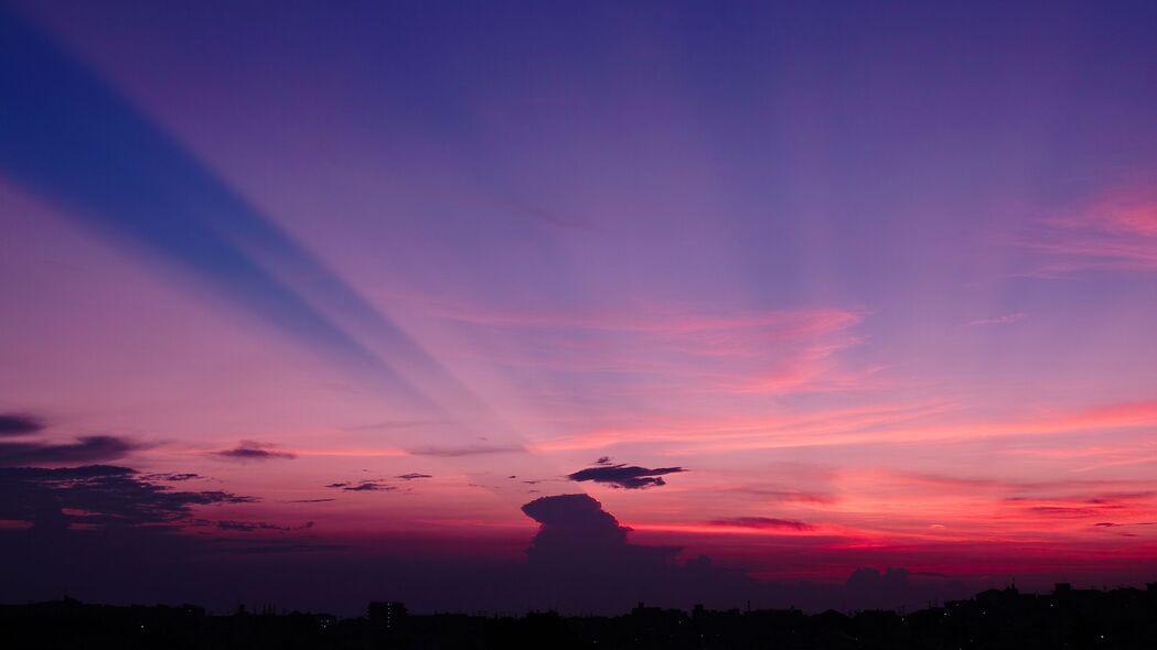 3840x2160 日落 天际线 天空 云 日本 4k壁纸 uhd 16:9