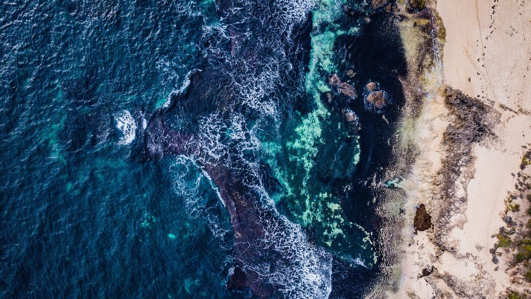 3840x2160 大海 冲浪 海岸 从上面看 prevelly 西澳大利亚 4k壁纸 uhd 16:9