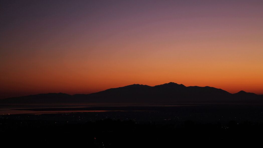 3840x2160 山脉 地平线 日落 天空 4k壁纸 uhd 16:9