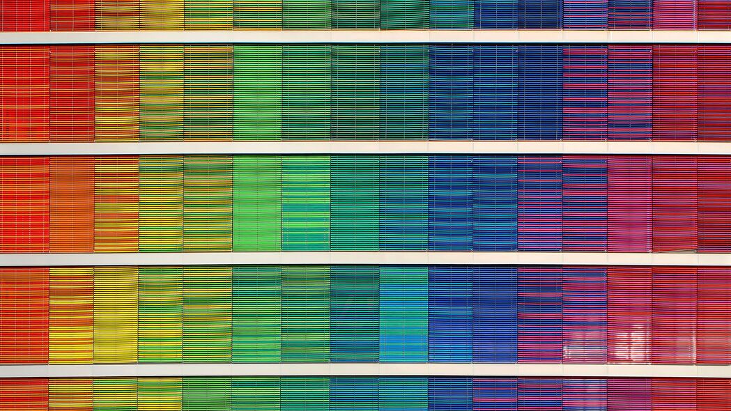 3840x2160 立面 多色 彩虹 建筑 4k壁纸 uhd 16:9