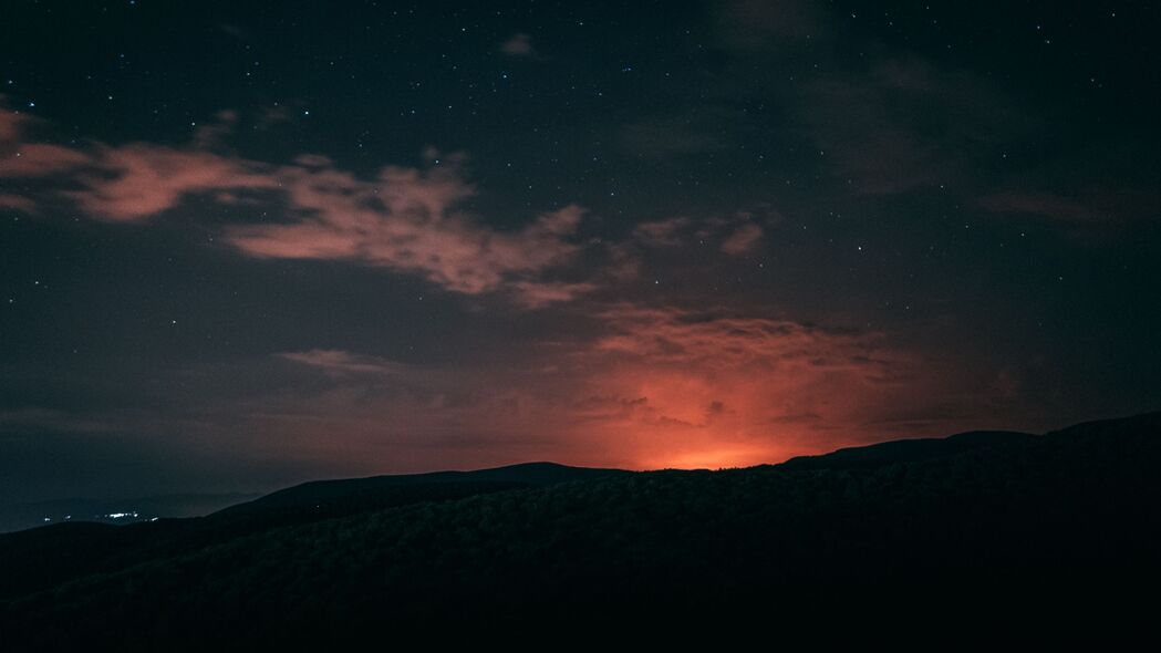 3840x2160 夜 星空 地平线 4k壁纸 uhd 16:9