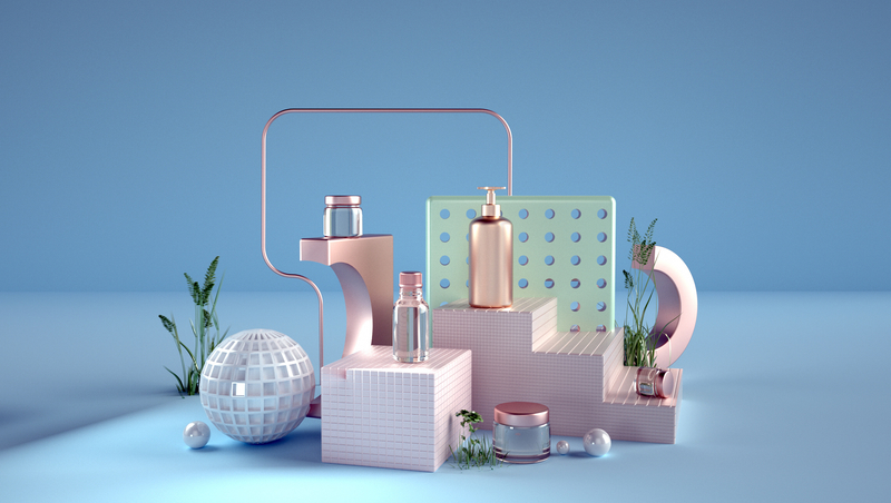 C4D，科幻，绚丽，背景