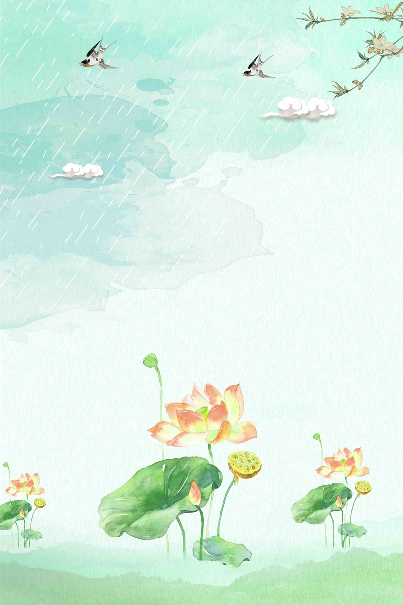 中国风唯美24节气之立夏海报