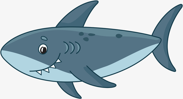 卡通高清PNG鲨鱼图片3
