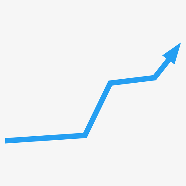 矢量数据分析上升箭头
