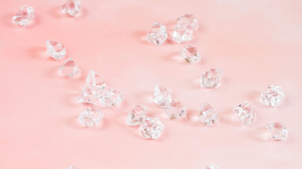 钻石 宝石 水晶 粉红色壁纸 背景4k 3840x2160