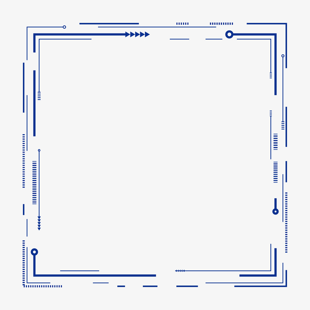 蓝色点线科技边框