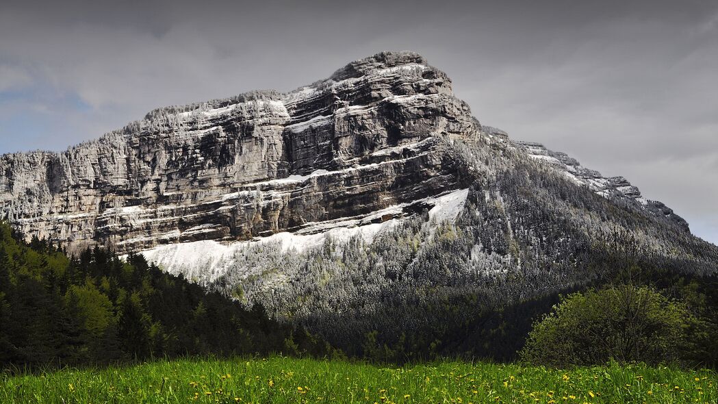 山 岩石 雪 山谷 自然 风景 4k壁纸 3840x2160