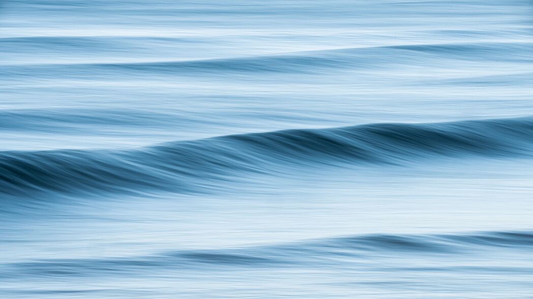 海 波浪 水 蓝色 阴影 4k壁纸 3840x2160