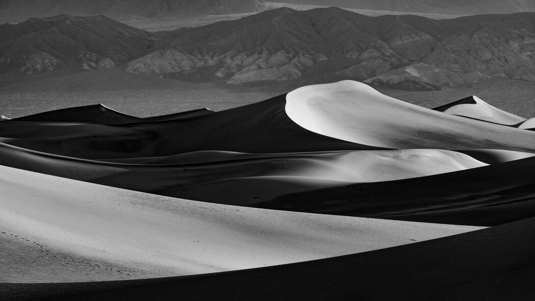 沙漠 沙丘 沙子 黑白 浮雕 4k壁纸 3840x2160