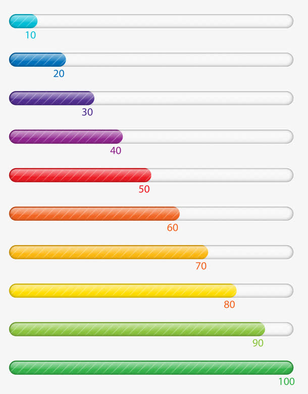 创意进度条矢量元素