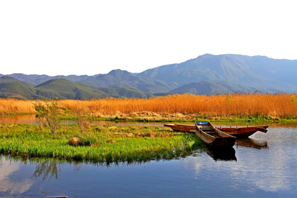 云南泸沽湖秋景