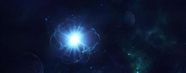 宇宙银河星空蓝色光效线条