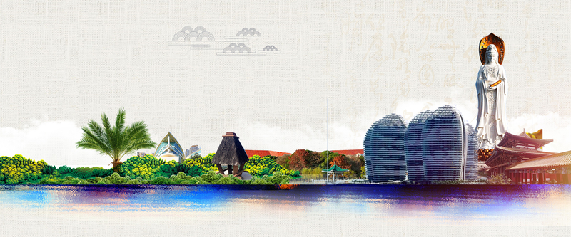 冬季热带旅游背景banner