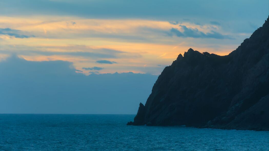 岩石 大海 地平线 风景 自然 4k壁纸 3840x2160