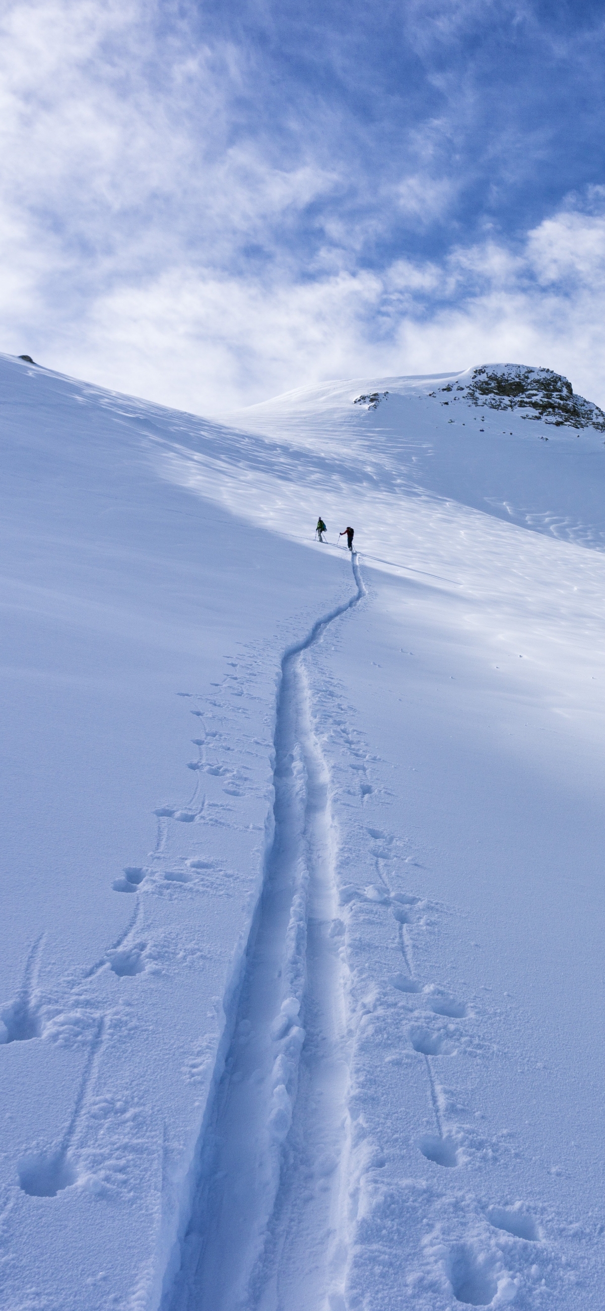 冬天 雪景 登山 4k全屏风景手机壁纸