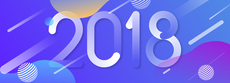 2018渐变背景banner