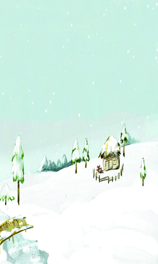 创意高清合成下雪圣诞树造型