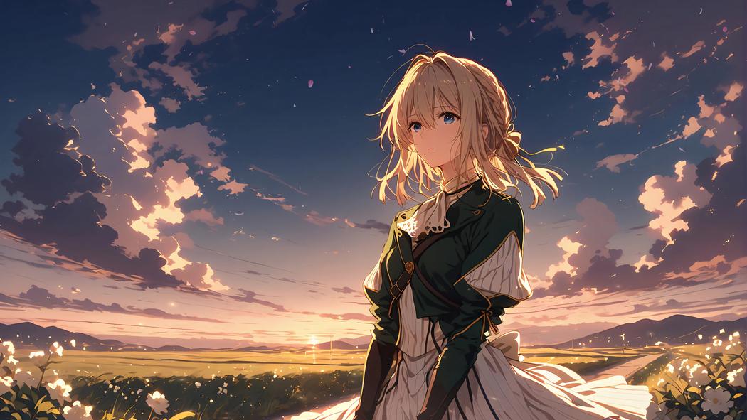 薇尔莉特-傍晚时分 4K动漫壁纸 3840x2160