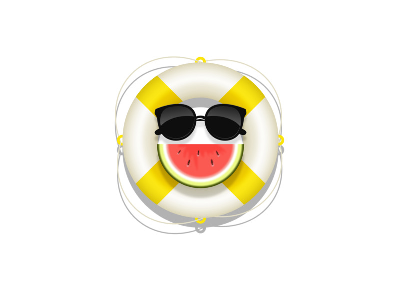 夏日 泳圈 凉爽夏日