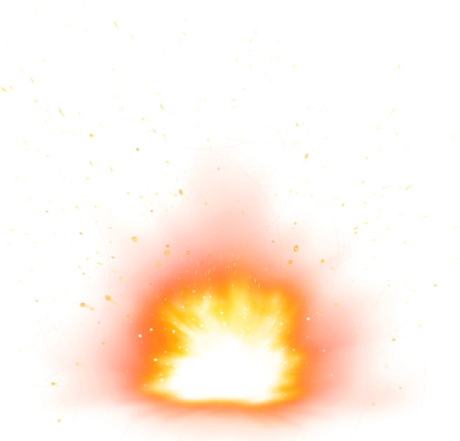 爆炸散开火光