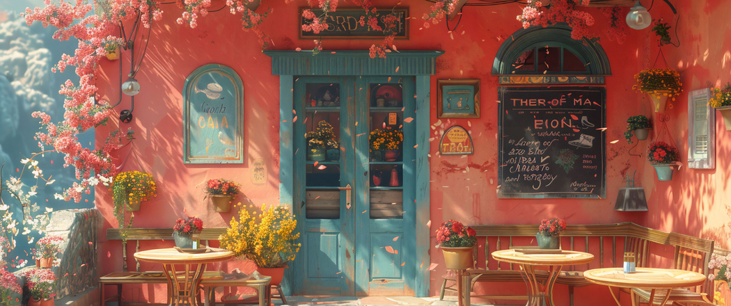 阳光小店 浪漫 鲜花 3440x1440带鱼屏桌面壁纸