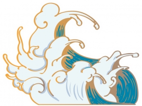 梦幻唯美国潮浪花