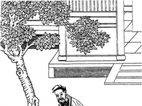 中国古人物线稿插画素材