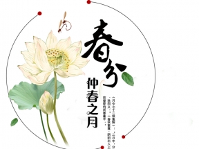 春分中国风水墨海报