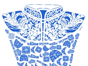 青花瓷旗袍