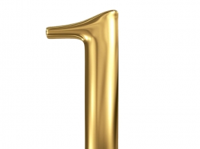 金色立体数字1