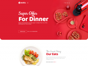 美食网页设计模板，红色餐饮行业网站开发