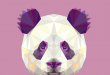 svg图片下载，漂亮的熊猫几何图形图案
