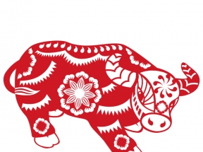 2021 剪纸新年牛元素
